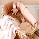 Maxi lange en mousseline rosy rabbit (110 x 110 cm)