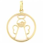 Mdaille ange (or jaune 750 et nacre)