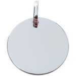 Mdaille jeton uni personnalisable (argent massif rhodi)