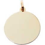 Mdaille jeton uni personnalisable (or jaune 9 carats)