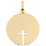 M�daille ajour�e croix (or jaune 750�) - reconditionn�