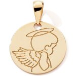 Mdaille ronde ange (or jaune 375)