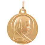 Mdaille vierge au halo personnalisable (or jaune 375)
