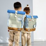 Medium sac � dos enfant rolltop sunny explorer vert et bleu