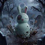 Mini gourde isotherme spookie lapin zombie (200 ml)