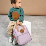Mini sac � dos carr� little gang mauve