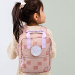 Mini sac � dos carr� pattern party rose