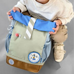 Mini sac � dos enfant rolltop sunny explorer vert et bleu