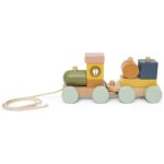 Mini train des animaux en bois
