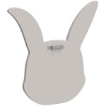 Miroir lapin en bois light sand