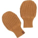 Moufles bb en teddy coton bio soul caramel (0 - 6 mois)