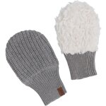 Moufles b�b� en teddy coton bio soul gris (0 - 6 mois)