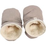Moufles pour poussette en coton bio marron