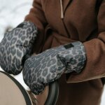 Moufles pour poussette leopard