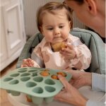 Moule en silicone mini multiportions vert sauge (20x35 cm)