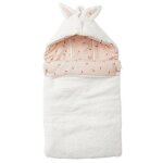 Nid d'ange en fourrure blanche cerise (0 - 6 mois)