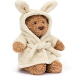 Ours en peluche bartholomew avec peignoir (26 cm)