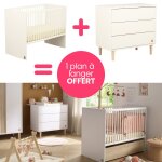 Pack lit b�b�, commode et plan � langer offert paloma (60 x 120 cm)