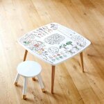 Pack table � colorier coloritable + 2 tabourets artiste