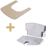 Pack tablette et coussin pour chaise haute syt volutive naturelle