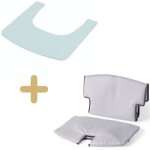 Pack tablette et coussin pour chaise haute syt évolutive vert menthe Pack tablette et coussin pour chaise haute syt évolutive vert menthe