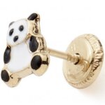 Paire de fermoirs viss�s pour boucle d'oreilles (or jaune 375�)