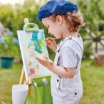 Palette de peinture et ses pinceaux