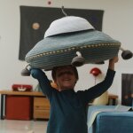 Panier de rangement ufo avec jouet inclus