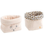 Lot de 2 paniers de rangement l�opard