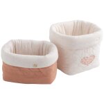 Lot de 2 paniers de rangement petit c?ur