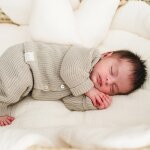 Pantalon b�b� en tricot ivory (0 - 1 mois)