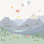 Papier peint panoramique montagne (250 x 200 cm)