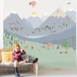 Papier peint panoramique montagne (250 x 200 cm)