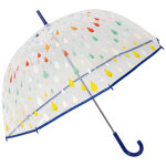 Parapluie cloche transparent gouttes en ciel (87 cm)