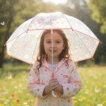 Parapluie transparent licorne (70 cm)