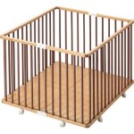 Parc pliant carr en bois gaby hybride vieux rose