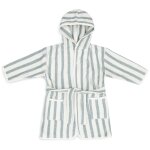 Peignoir en �ponge stripe sea green (3 - 4 ans)