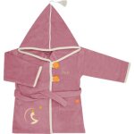 Peignoir cygne vieux rose personnalisable (2 - 4 ans)