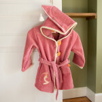 Peignoir cygne vieux rose personnalisable (2 - 4 ans)