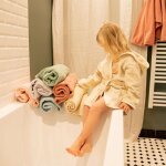 Peignoir daim lin personnalisable (2 - 4 ans)