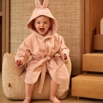 Peignoir en �ponge miffy silk rose (1 - 2 ans)