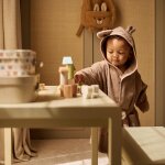 Peignoir en �ponge milky coffee (1 - 2 ans)