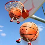 Peluche amuseable ballon de basketball (25 cm)