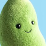 Peluche amuseable soyella l'edamame (13 cm)