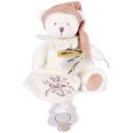 Peluche attache - sucette ours pantin rose (20 cm)