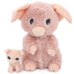Peluche barbekiou maman et bébé les ptipotos rose (25 cm) Peluche barbekiou maman et bébé les ptipotos rose (25 cm)