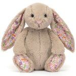 Peluche bashful lapin en fleurs beige (31 cm)