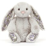 Peluche bashful lapin en fleurs gris (31 cm)