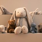Peluche berto baby elephant mist (30 cm)