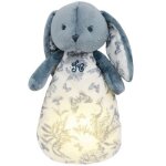 Peluche bruit blanc lapin toile de jouy bleu Peluche bruit blanc lapin toile de jouy bleu